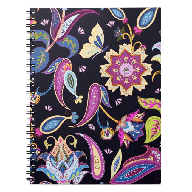 Carnet Motif indien paisley (Devant)