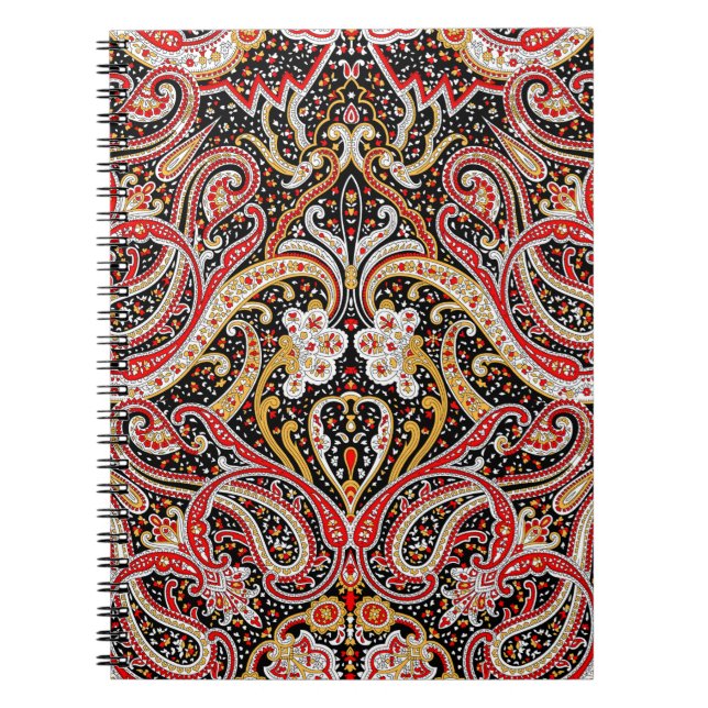 Carnet motif indien traditionnel paisley (Devant)