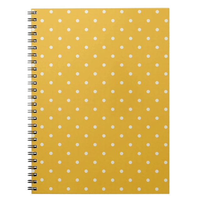 carnet motif jaune bonbon petits points (Devant)