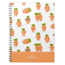 Motif kawaii de carottes amusantes