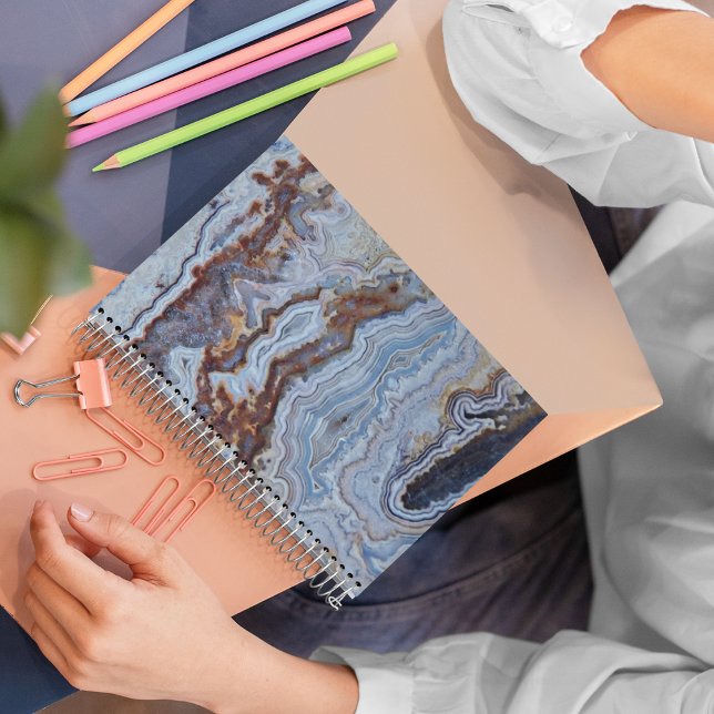 Carnet Motif Lace Agate Rock (In Situ)