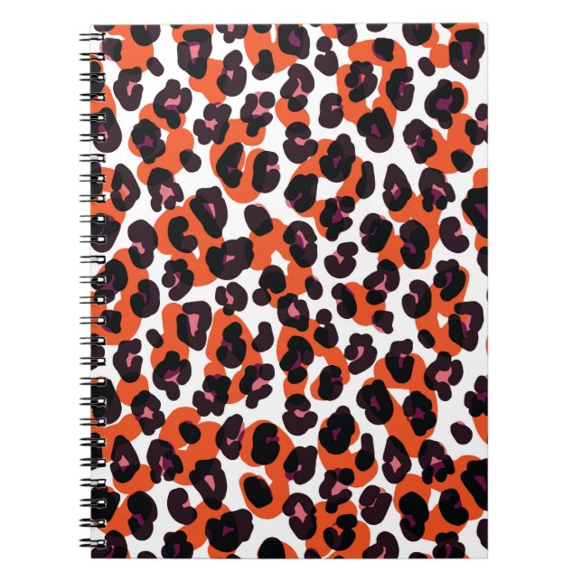 Carnet Motif Léopard coloré : Design sans couture. (Devant)