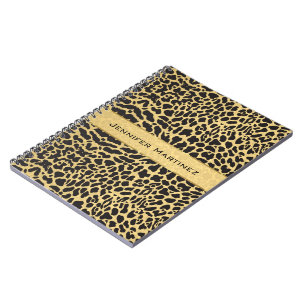 Carnet Motif Leopard Poster de animal Black & Gold