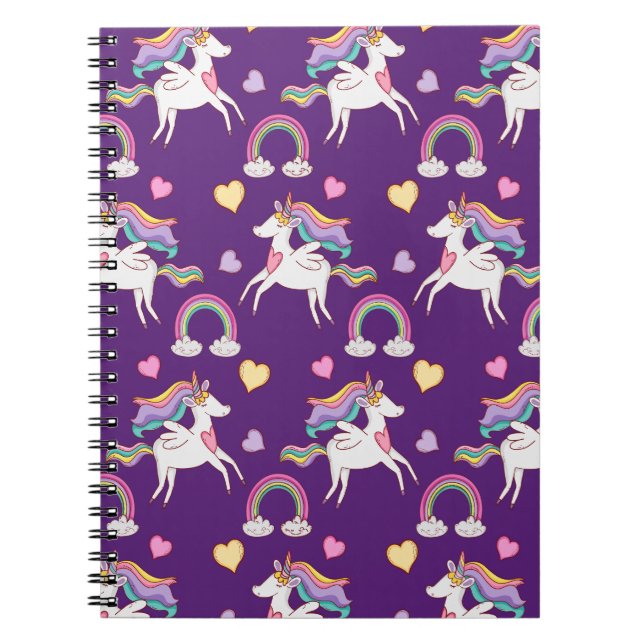 Carnet Motif Licorne Drôle Magique Cheval Mignon      (Devant)