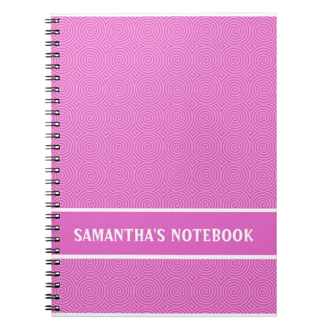 Carnet Motif Lollypop rose (Devant)