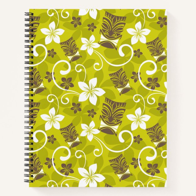 CARNET MOTIF LUAU TIKI (Devant)