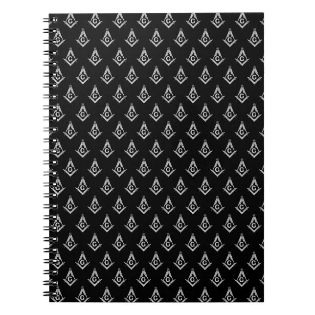 Carnet Motif maçonnique (noir) (Devant)