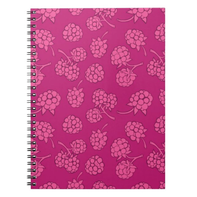 Carnet Motif magenta de baie (Devant)