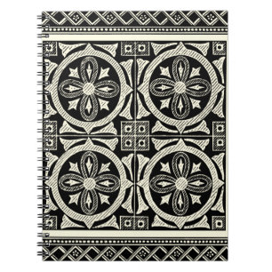 Carnet Motif Mandala noir et blanc par Vision Studio