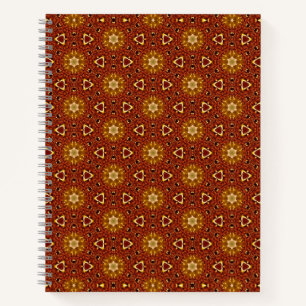 Carnet Motif Masala Brun Jaune Épicé