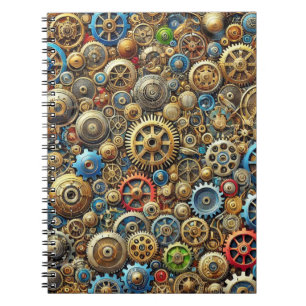 Carnet Motif mécanique