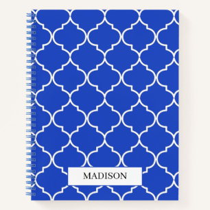 Carnet Motif Méditerranéen Marocain Bleu et Blanc