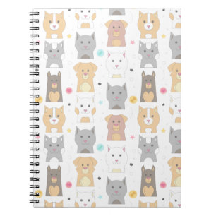 Carnet Motif mignon de chat et de chien