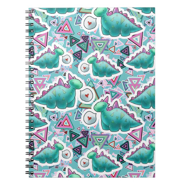 Carnet Motif mignon de dinosaures de bébé (Devant)