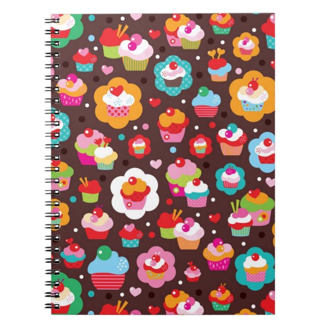 Carnet Motif mignon de gâteau de tasse (Devant)
