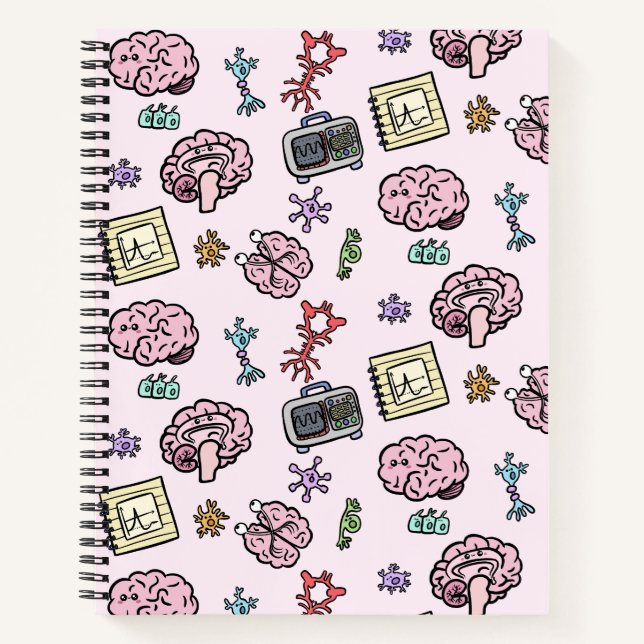 Carnet Motif mignon de neurosciences (Devant)