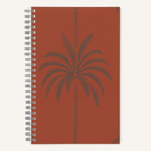 Carnet Motif minimal de palmier tropical en terre cuite
