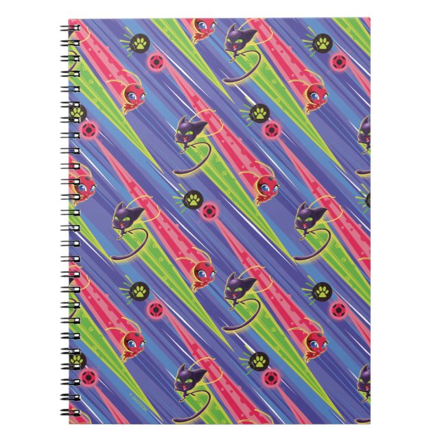 Carnet Motif Miraculaire Kwamis Tikki & Plagg (Devant)