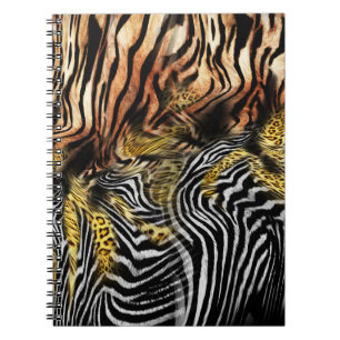 Carnet Motif mixte de la peau de léopard Zebra