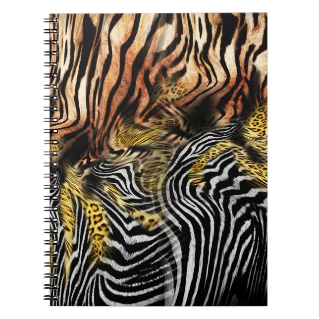 Carnet Motif mixte de la peau de léopard Zebra (Devant)