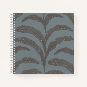 Carnet Motif Moderne de Feuille de Palmier Tropical Charb