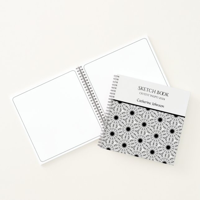 Carnet motif monochrome (Intérieur)