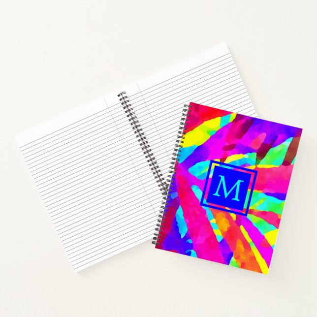 Carnet Motif Monogram Colorful Artsy (Intérieur)