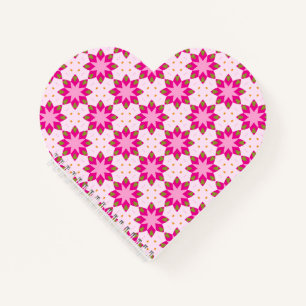 Carnet Motif mosaïque à pétales roses