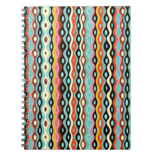 Carnet motif multicolore Abstrait
