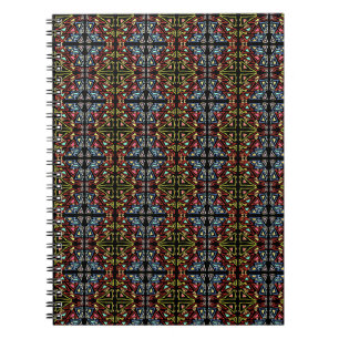 Carnet Motif multicolore techno extraterrestre géométriqu
