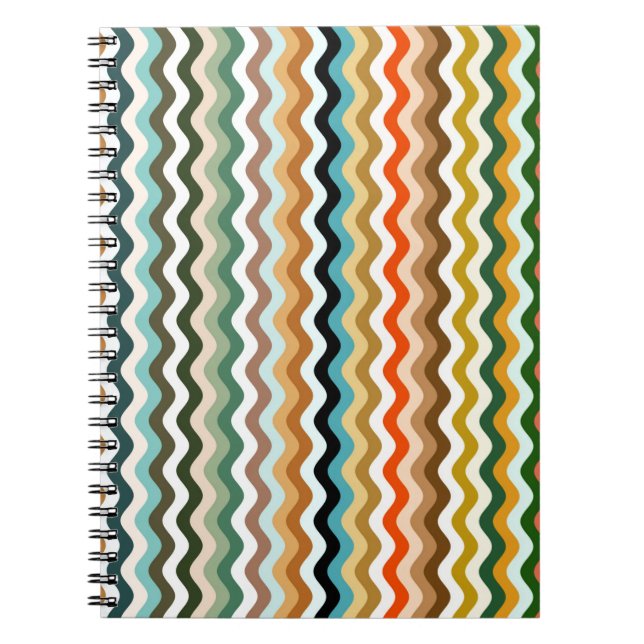 Carnet Motif multicouleur Wavy (Devant)