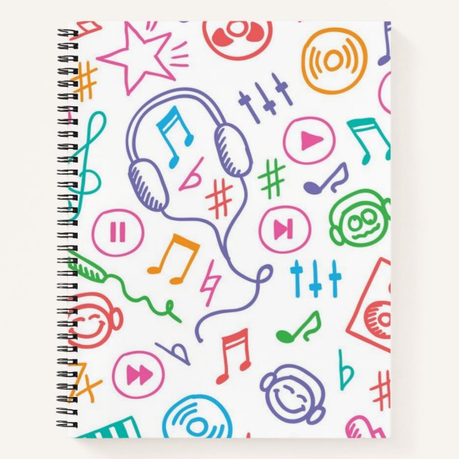 Carnet Motif musical (Devant)