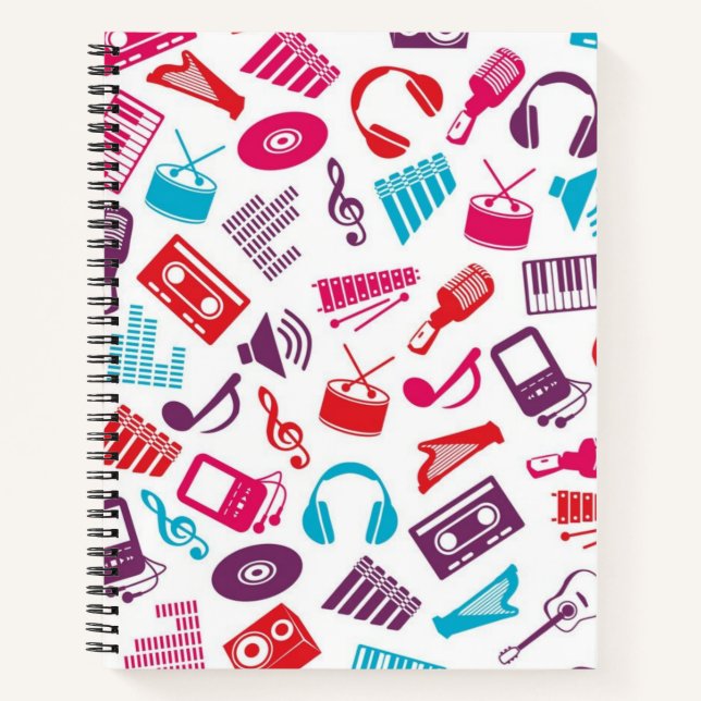 Carnet Motif musical (Devant)