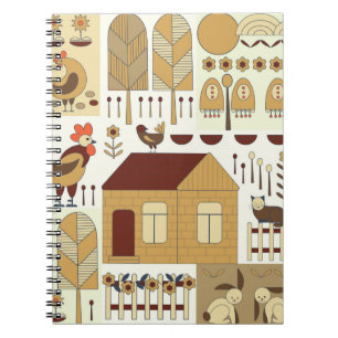 Carnet Motif naturel, cottagecore, jardinage. Clôture, fl