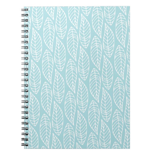 Carnet Motif No.1 - bleu de feuille de couleur (Devant)