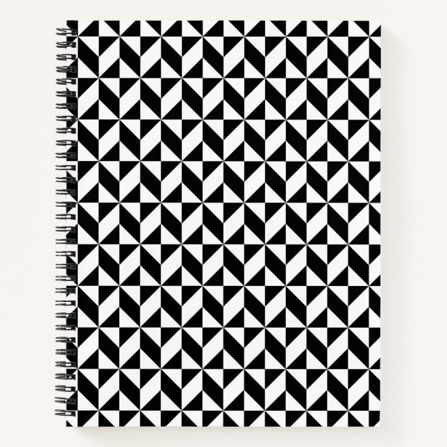 Carnet Motif noir et blanc (Devant)