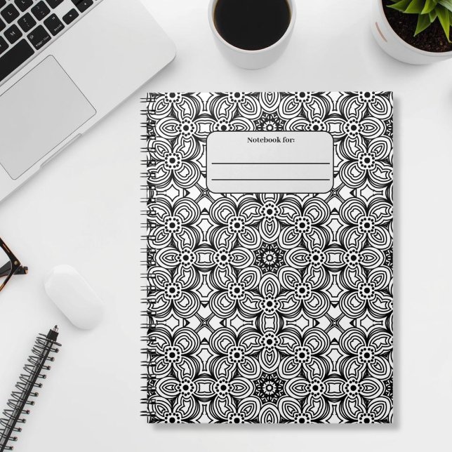 Carnet Motif noir et blanc (Créateur téléchargé)
