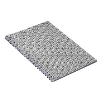Carnet Motif noir ligne cube géométrie simple