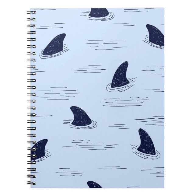 Carnet Motif Océan fin requin (Devant)