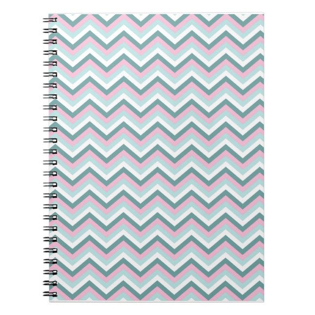 Carnet Motif Ocean Mist Chevron (Devant)