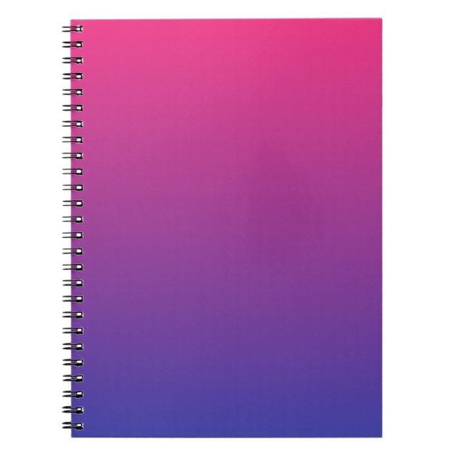 Carnet Motif ombré rose et violet (Devant)