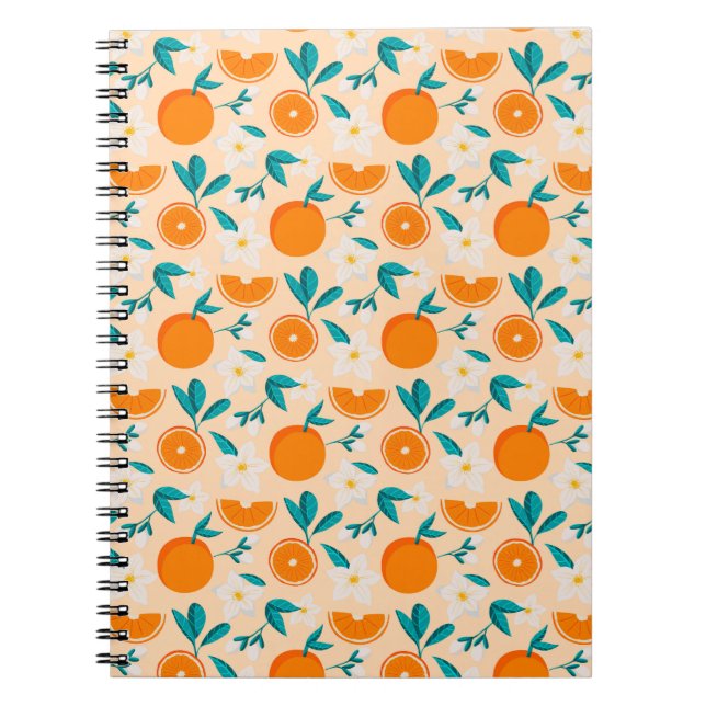 Carnet Motif orange | Design Citron Frais (Devant)