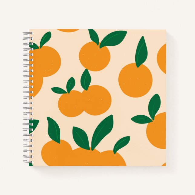Carnet Motif Oranges De Fruits Citriques De Style Moderne (Devant)
