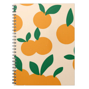 Carnet Motif Oranges De Fruits Citriques De Style Moderne