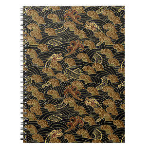 Carnet Motif oriental du dragon de mer