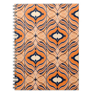 Carnet Motif orientale sans couture, ornement noir, orang