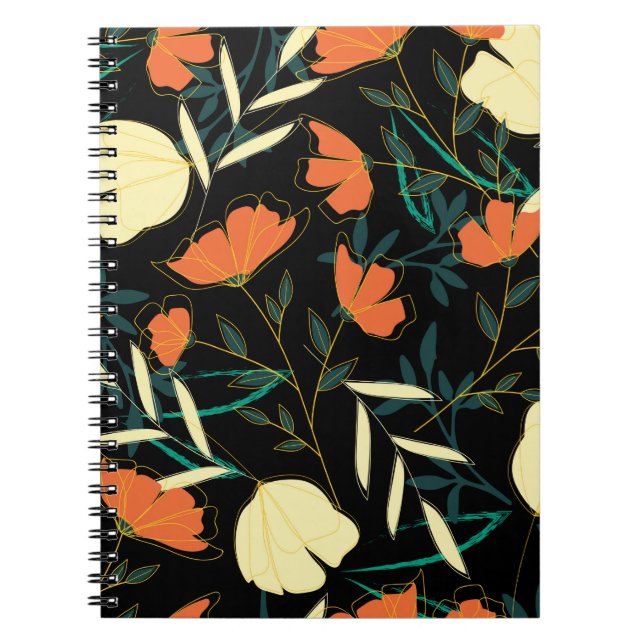 Carnet Motif original transparent avec lea tropical lumin (Devant)