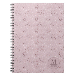 Carnet Motif Pailleté Or Rose Pâle Douceur Douce Personna