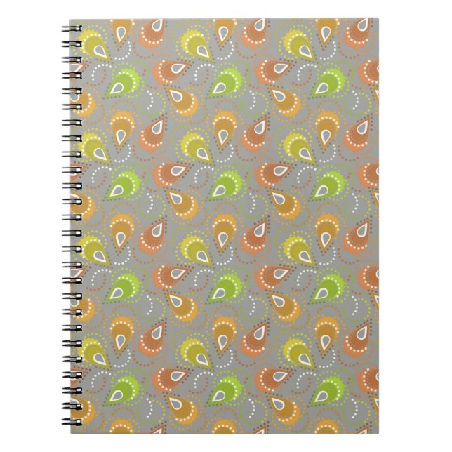Carnet Motif Paisley. (Devant)