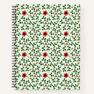 Carnet Motif papillon floral folklorique fantaisiste 